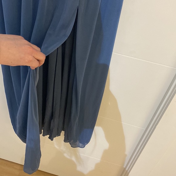 SOLD OFF SITE: David’s Bridal Blue Bridesmaid/Wedding Guest Dress Size 4 - Picture 9 of 9